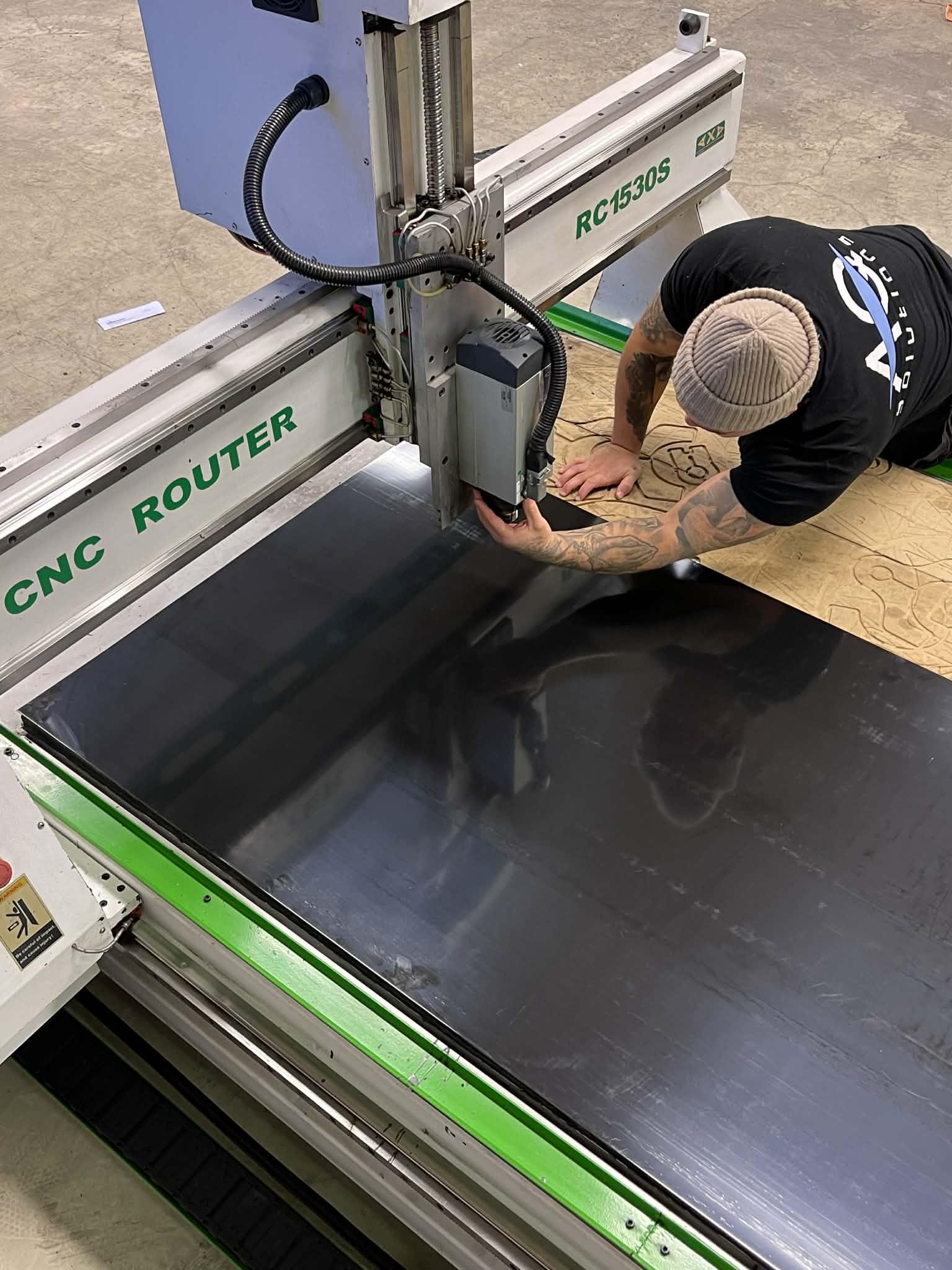 AQ Solutions CNC router in production facility, Mo i Rana